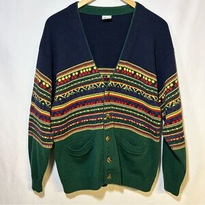 Vintage Beppi Cardigan Sweater unisex 80’s 90’s size Medium grandpa preppy cool